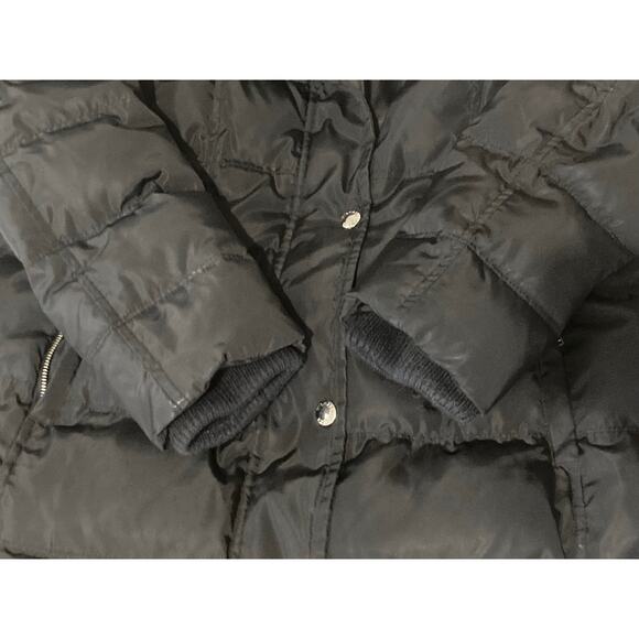 Michael Kors Long Down Black Puffer Parka Coat Women’s L - Picture 10 of 14